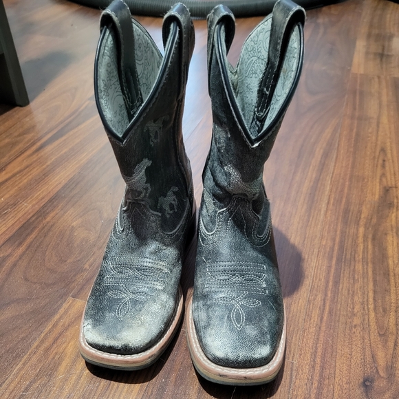 Smokey Mountain girls cowboy boots size 11.5 black - Picture 2 of 6